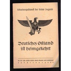 Schulungsdienst der Hitler-Jugend DJ JM  Deutsches Ostland ist Heimgekehrt