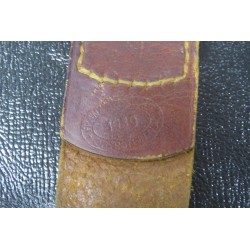 Luftwaffe buckle in aluminum with leather flap, dated 1939