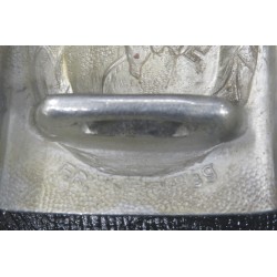 Luftwaffe buckle in aluminum with leather flap, dated 1939