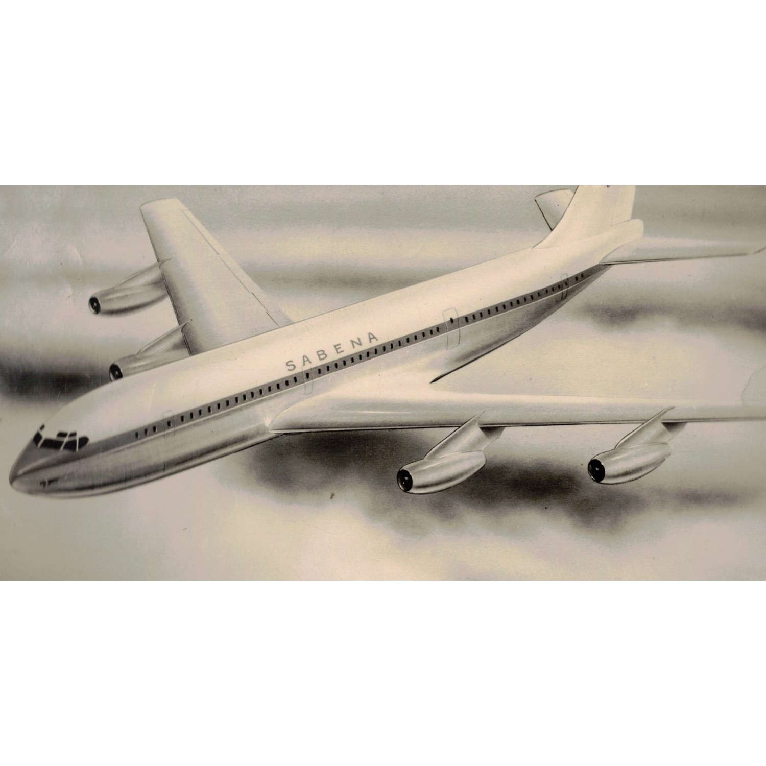 Foto ufficiale compagnia Aerea SABENA ,Belgio. Boing 707