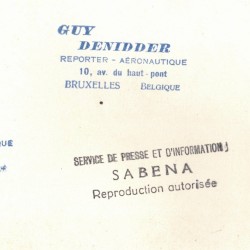 Foto ufficiale compagnia Aerea SABENA ,Belgio. Boing 707