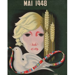 Manifestino murale " Appels Des Nations Unies en faveur de L Enfance 1948 "