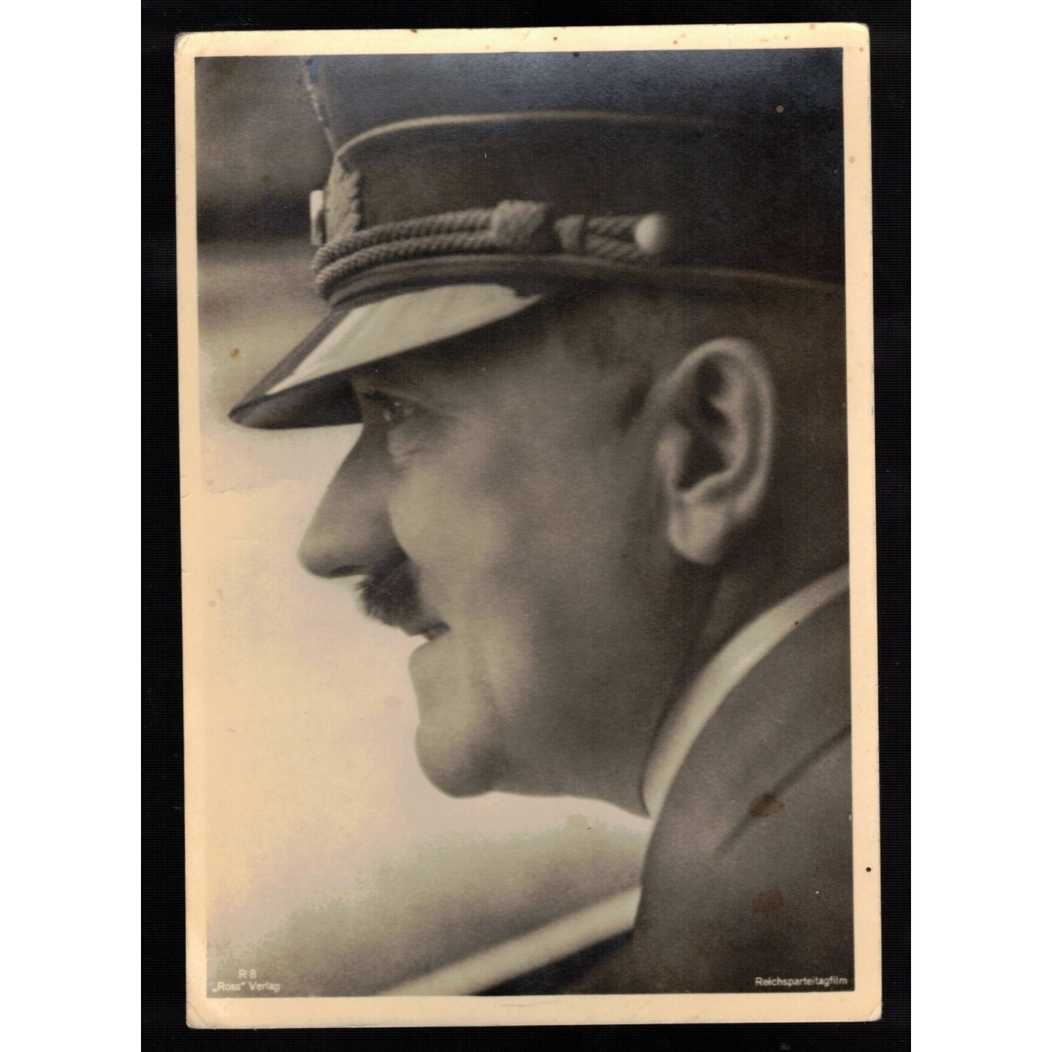 Cartolina di propaganda nazionalsocialista ritratto di Adolf Hitler