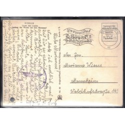 Cartolina parata militare nel centro di Berlino 1943