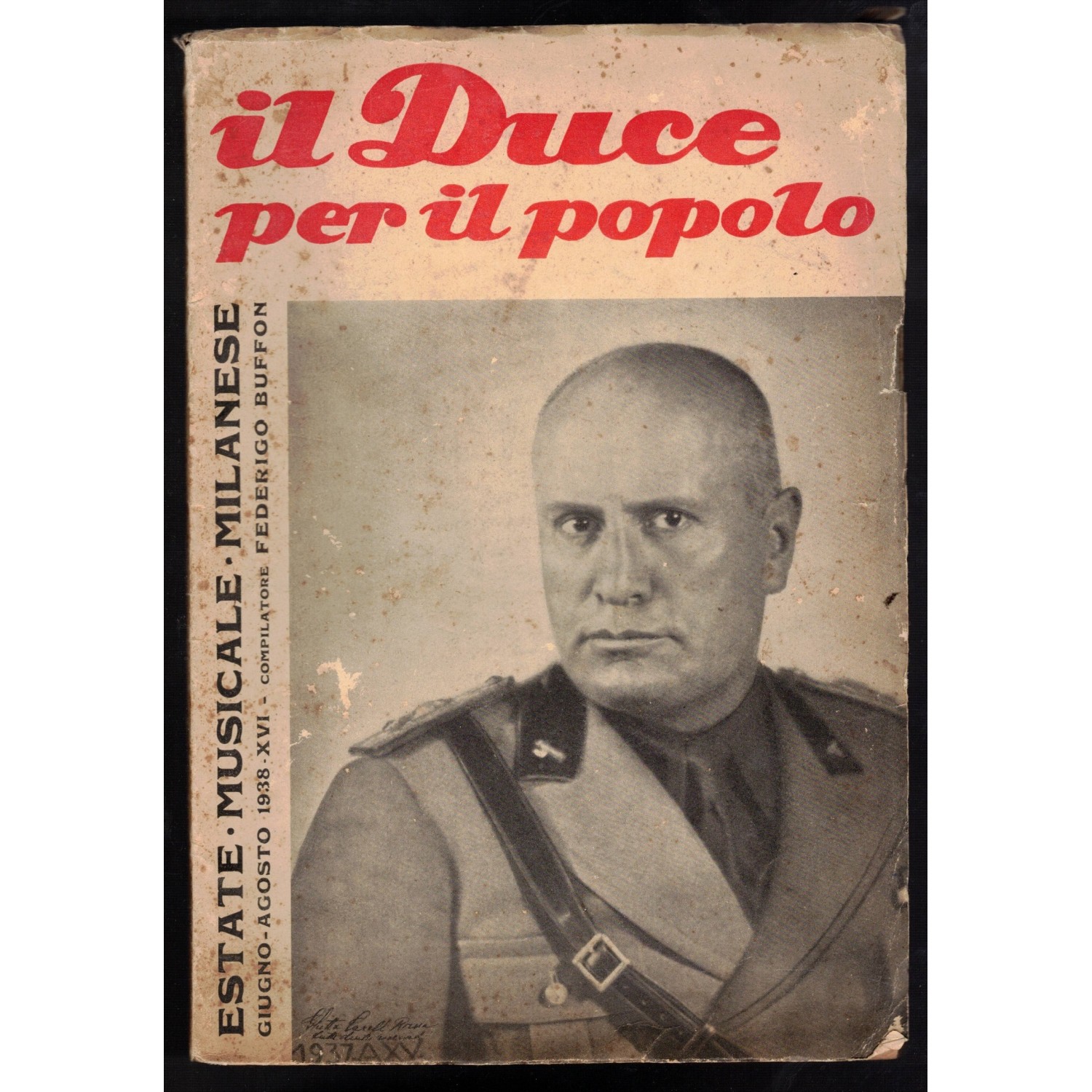 Il Duce per il Popolo magazine 1938 Milanese Summer Music