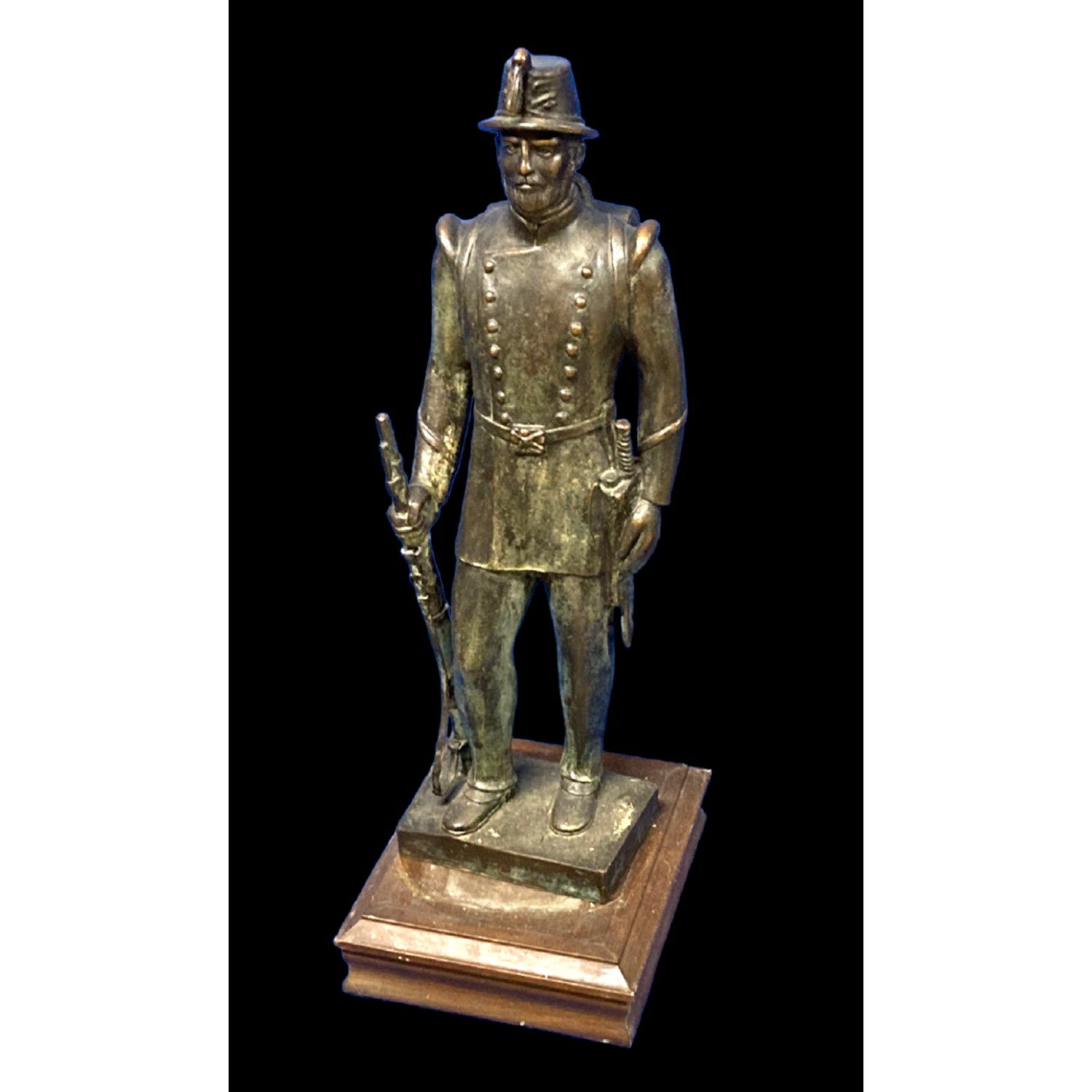Statua in bronzo seconda meta 1800 soldato Piemontese