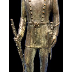 Statua in bronzo seconda meta 1800 soldato Piemontese