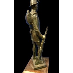 Statua in bronzo seconda meta 1800 soldato Piemontese
