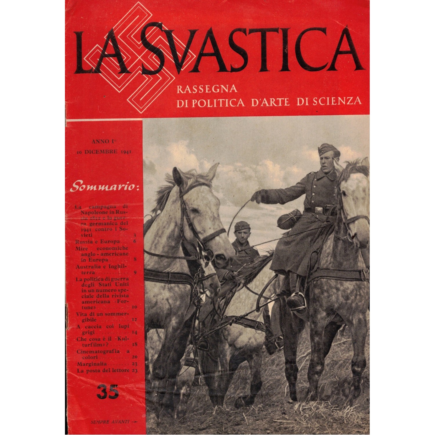 Rivista La Svastica n. 35 Anno 1° 1941