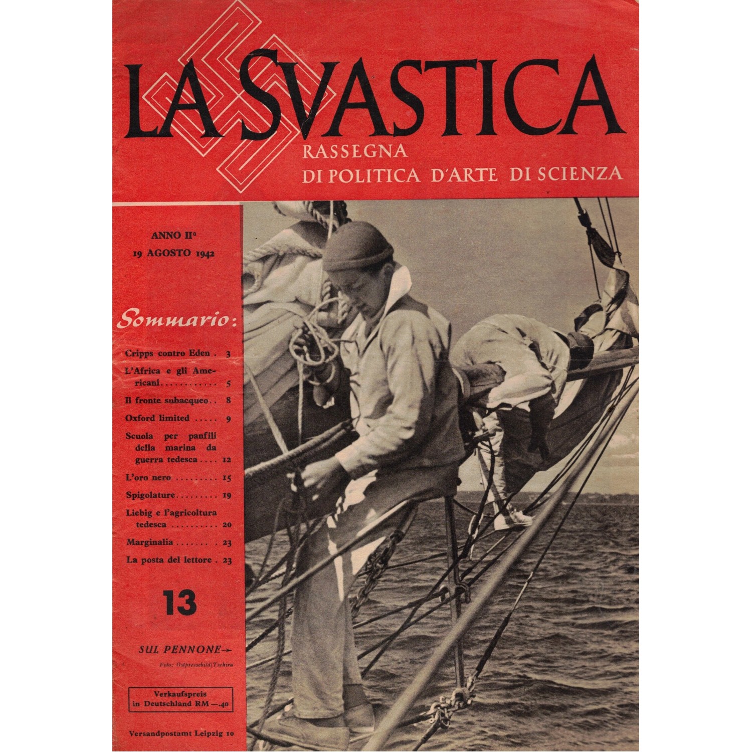 Rivista La Svastica n. 13 Anno 2° 1942