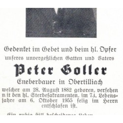 Sterbebilder family group two brothers who died in the war and their father died in 1955.