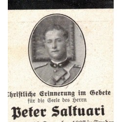 Sterbebilder of a German-speaking Italian soldier Peter Saltuari South Tyrolean
