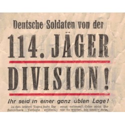 American propaganda leaflet for the surrender of the German army