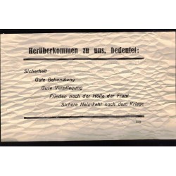 American propaganda leaflet for the surrender of the German army
