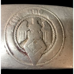 Fibbia Hitler Jugend modello in alluminio marcata  M 4/28 Paulmann & Crone