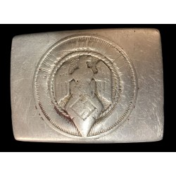 Fibbia Hitler Jugend modello in alluminio marcata  M 4/28 Paulmann & Crone