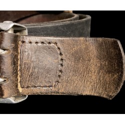 Cinturone truppa WH Wehrmacht fibbia in alluminio pre bellica datata 1938