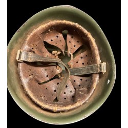 Raro! Elmetto M33 CCRR in grigioverde mimetico kaki , Guerra d Africa .