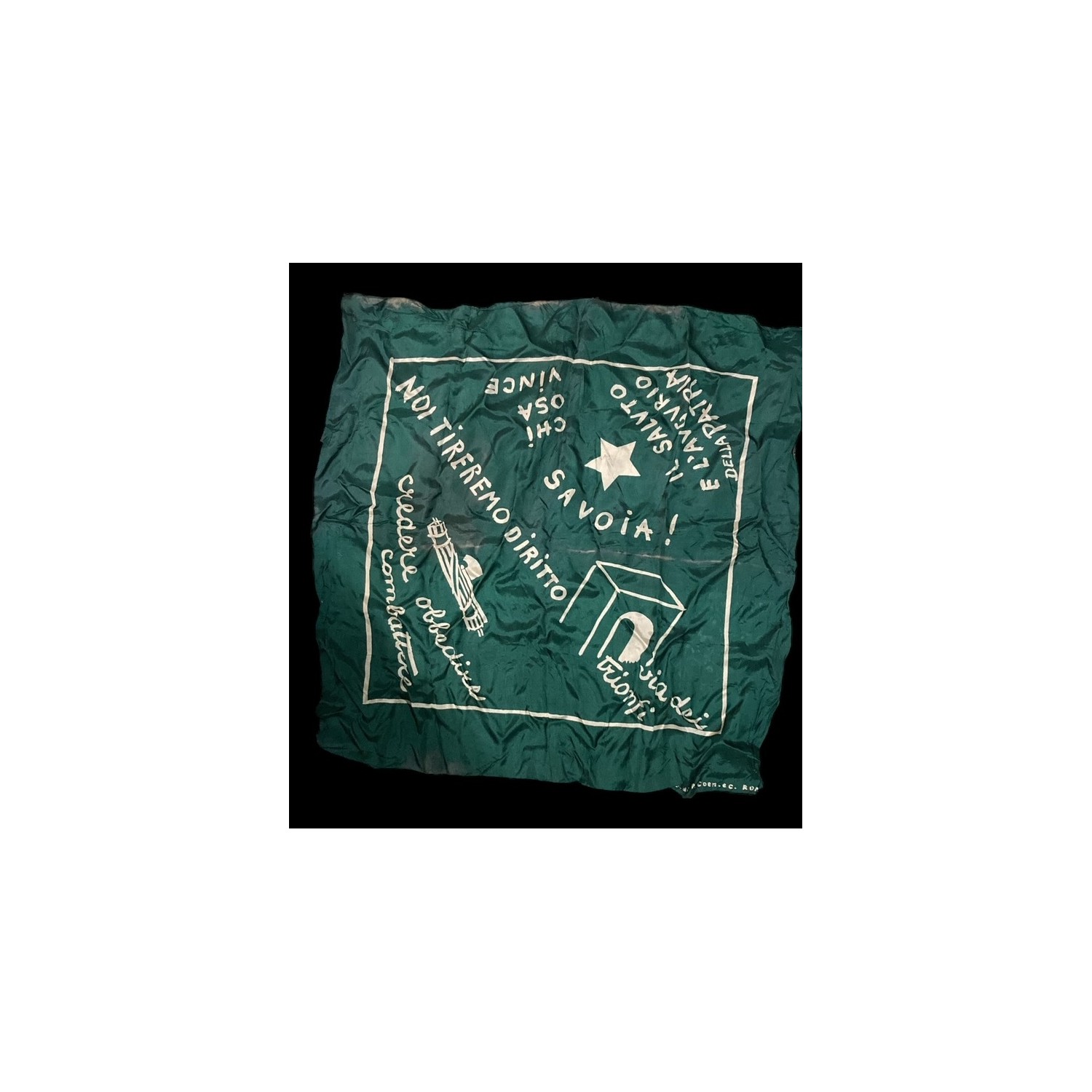 Foulard in seta con motti anni 30