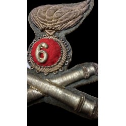 Beautiful hat front badge for an officer of the 6th Colonial Artillery Regiment