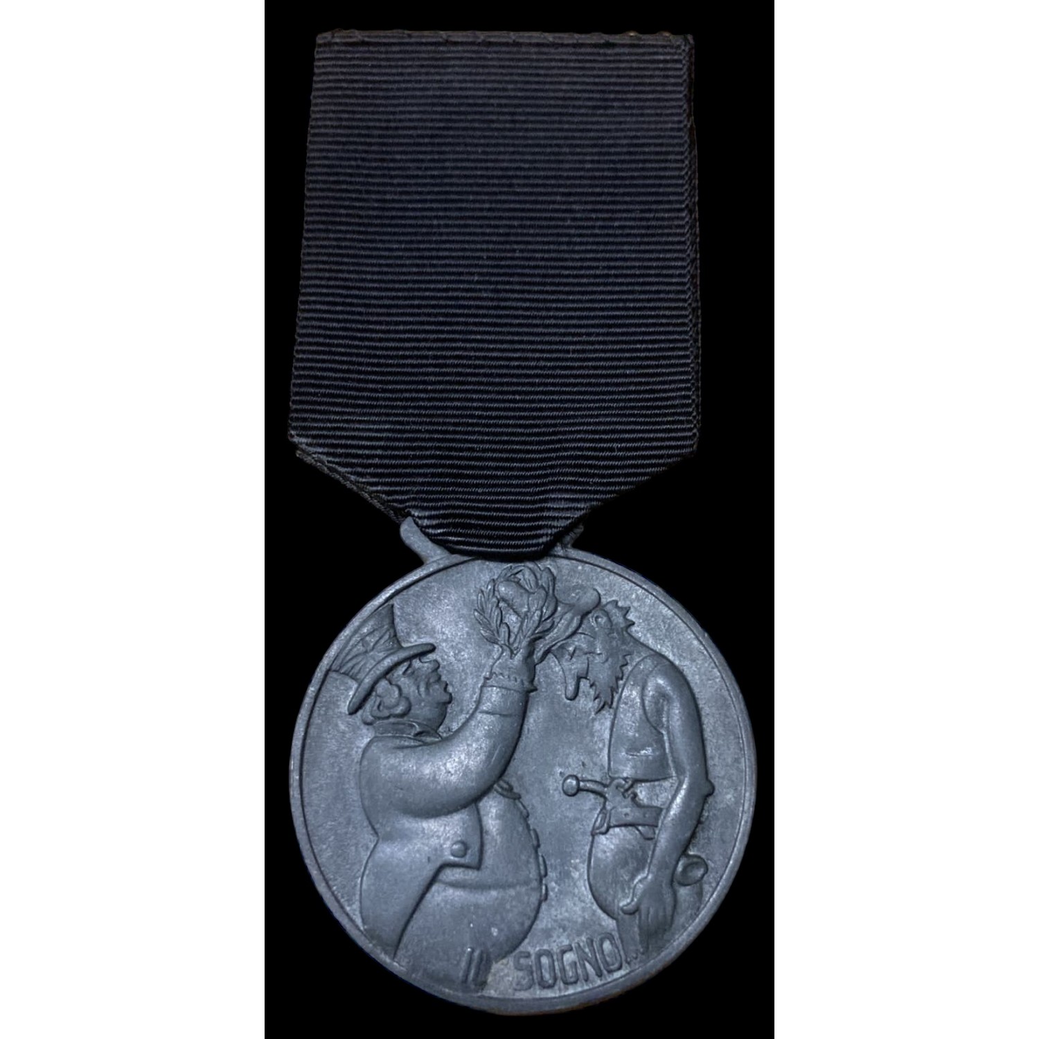 Rare anti-partisan propaganda medal from the Italian Social Republic period