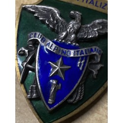 CAI Italian Alpine Club "Life Member" badge, 3.5 x 3 cm