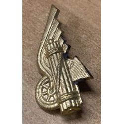 Pair of friezes in pressed sheet metal for Railway Militia shoulder boards