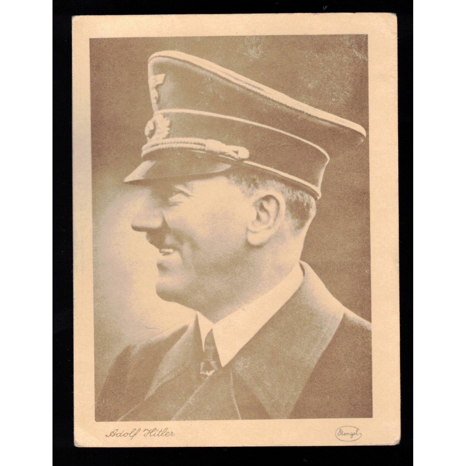Cartolina profilo di Adolf Hitler