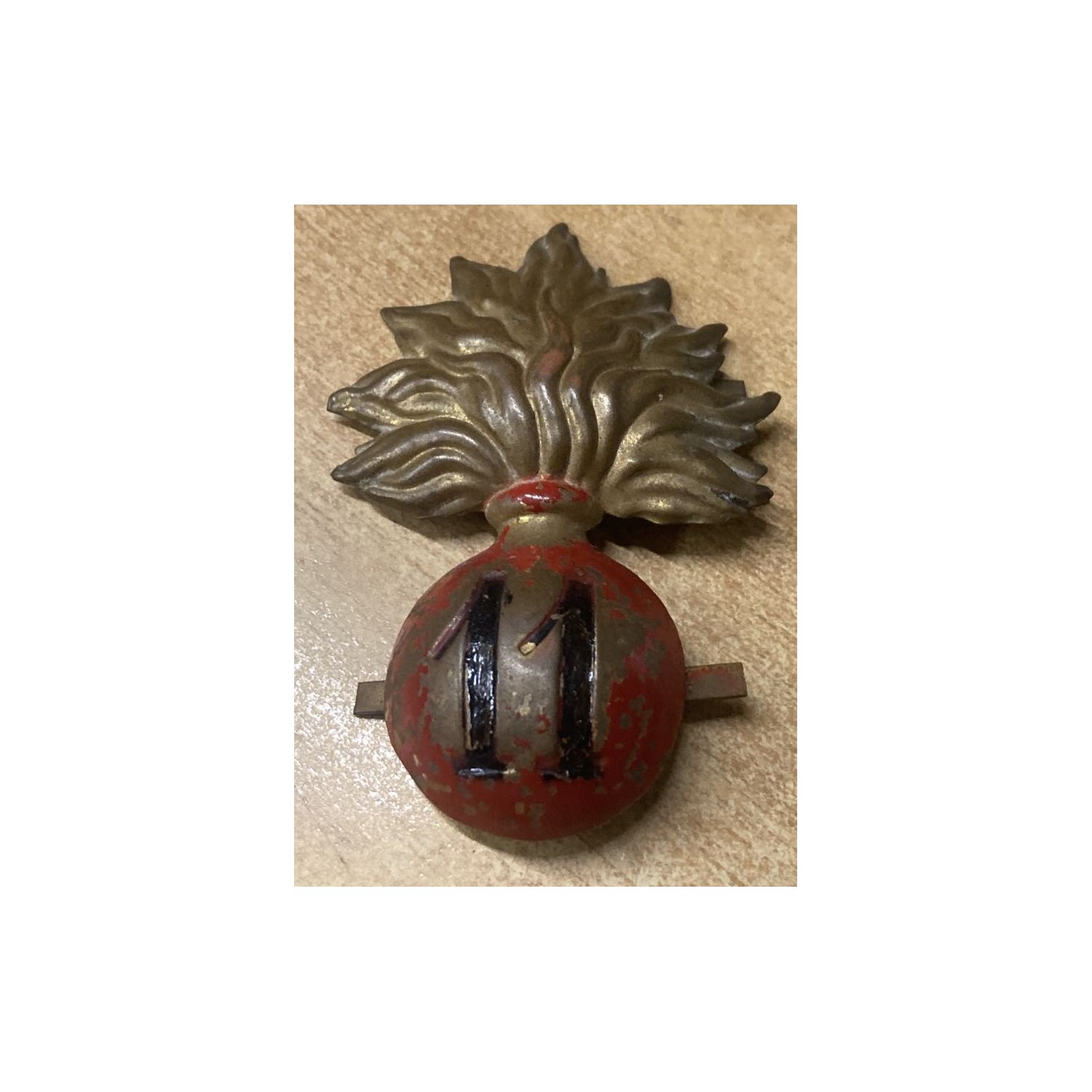 Metal frieze for tropical helmet 11 Regiment Grenadiers of Sardinia