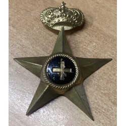 Fregio in lamierieno d ottone per casco tropicale Commissariato