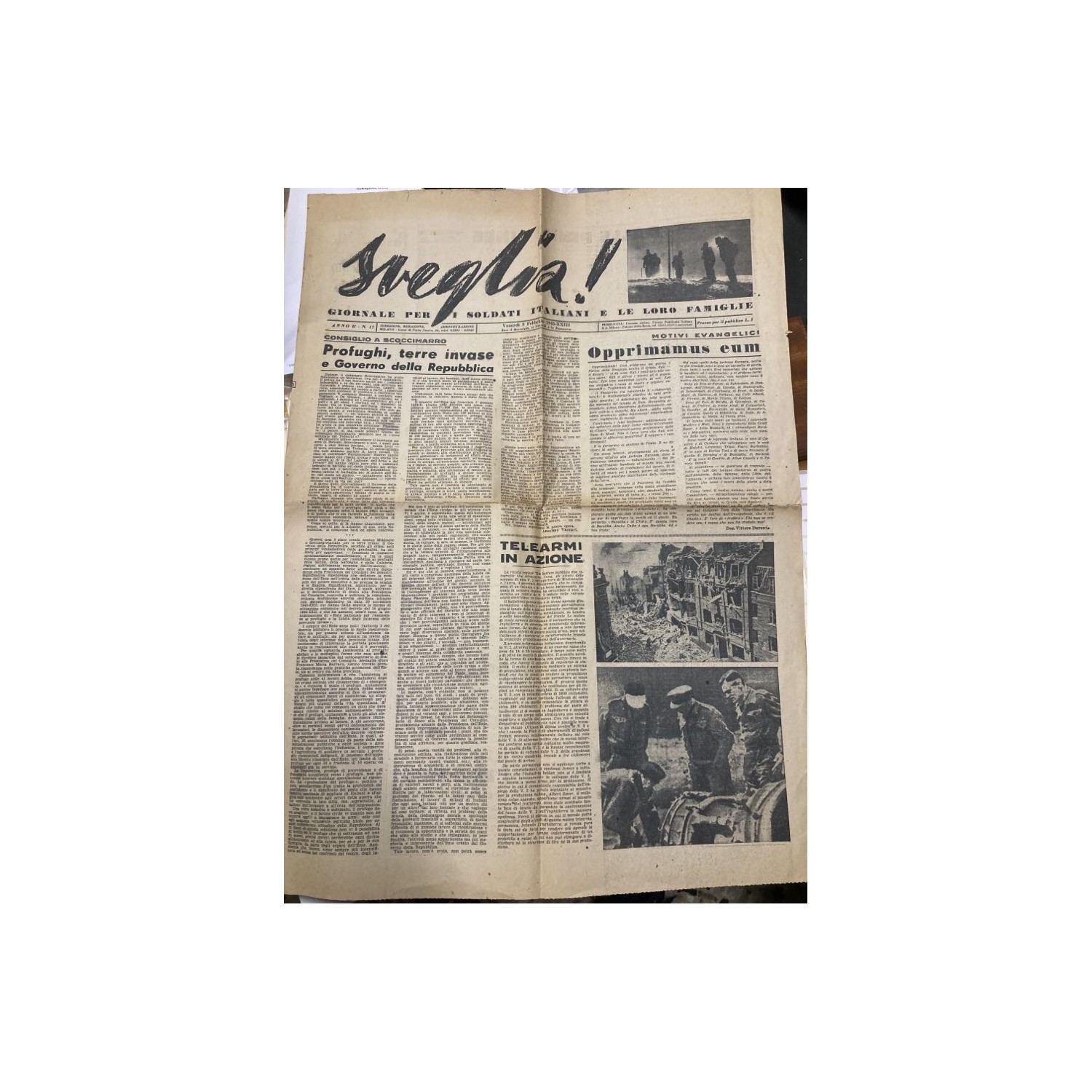 Newspaper SVEGLIA ! 9 February 1945 RSI