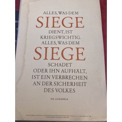 Manifesto Terzo Reich Wochenspruch der NSDAP Settembre 1942