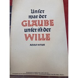 Wochenspruch der NSDAP  Zentralverlag der NSDAP Munchen , Luglio 1939
