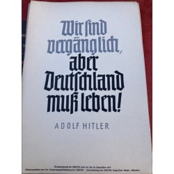 Wochenspruch der NSDAP  Zentralverlag der NSDAP Munchen , Settembre  1939