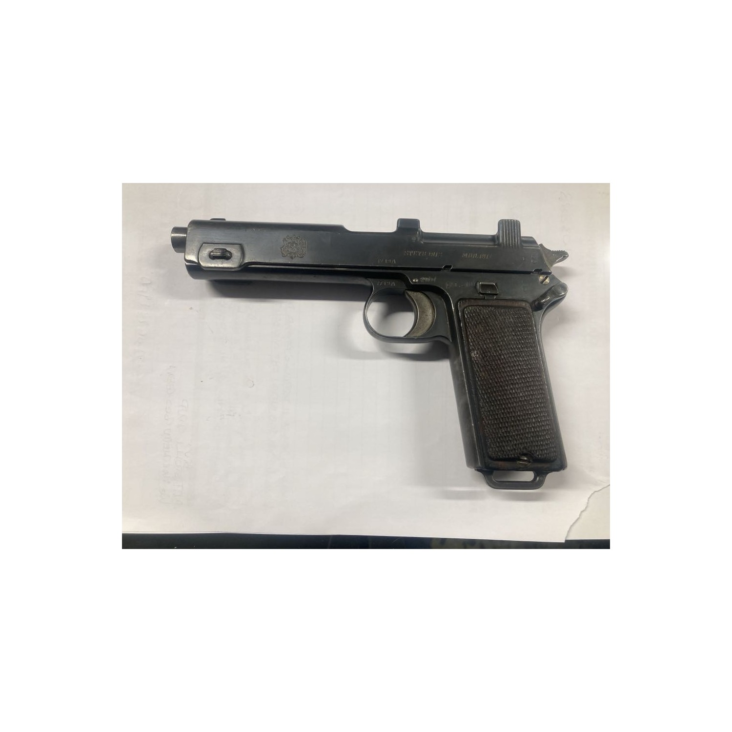 Pistola semiauto Steyr 1912 Esercito Cileno , ottimo stato di conservazione , cal. 9 Steyr