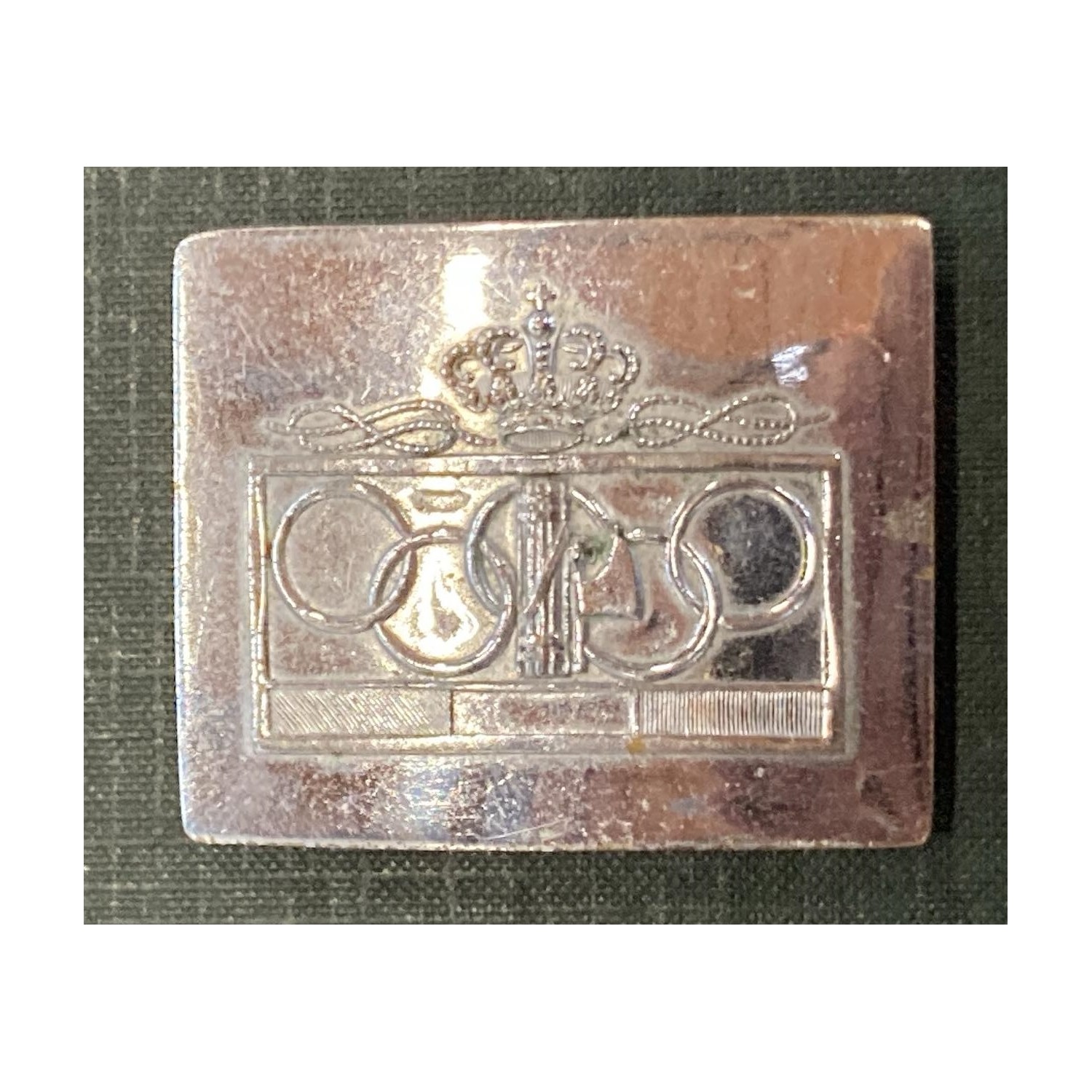 Very rare CONI buckle from the 1930s Italian National Olympic Committee