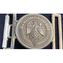 Rara fibbia da ufficiale della Hitler Jugend marcata M4/22 Christian Theodor Dicke