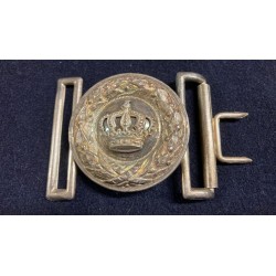 Fibbia da Ufficiale Bavarese periodo imperiale , argentata