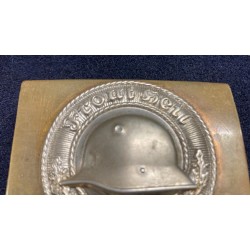 Fibbia in ottone Front Heil Der Stahlhelm