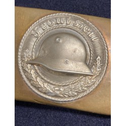 Fibbia in ottone Front Heil Der Stahlhelm