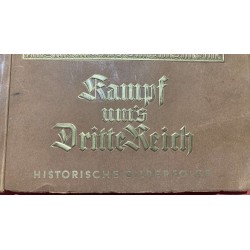 RARE 1933 COLOR CIGARETTE CARD ALBUM KAMPF UM’S DRITTE REICH (BATTLE FOR THE THIRD REICH) WITH OVER WITH OVER 270 COLOR PHOTOS