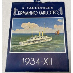 Calendario anno 1934 Regia Cannoniera " Ermanno Carlotto"