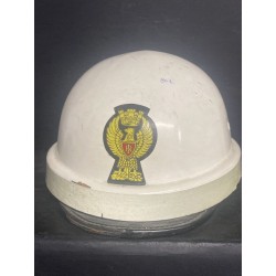 Helmet known as "nut shell" for Italian police motorcyclists in the 70s