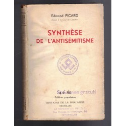 Synthese de l Antisemitisme di Edmond Picard Edition De La Phalange