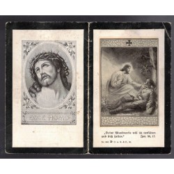 Sterbebilder luttino coppia di fratelli caduti Selva di Tarnova 1915