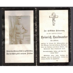 Sterbebilder caduto austriaco 1a guerra mondiale 1914 in Galizia