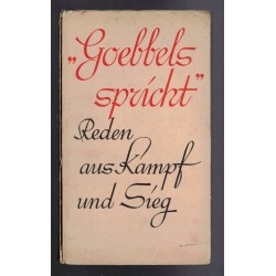 Libro "Goebbels Spricht" Reden aus Kampf und Siege Discorsi di Goebbels  1933