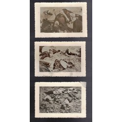 Lotto di foto di un massacro di civili durante la Guerra di Spagna