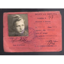 Partisan ID card MATTEOTTI Brigade