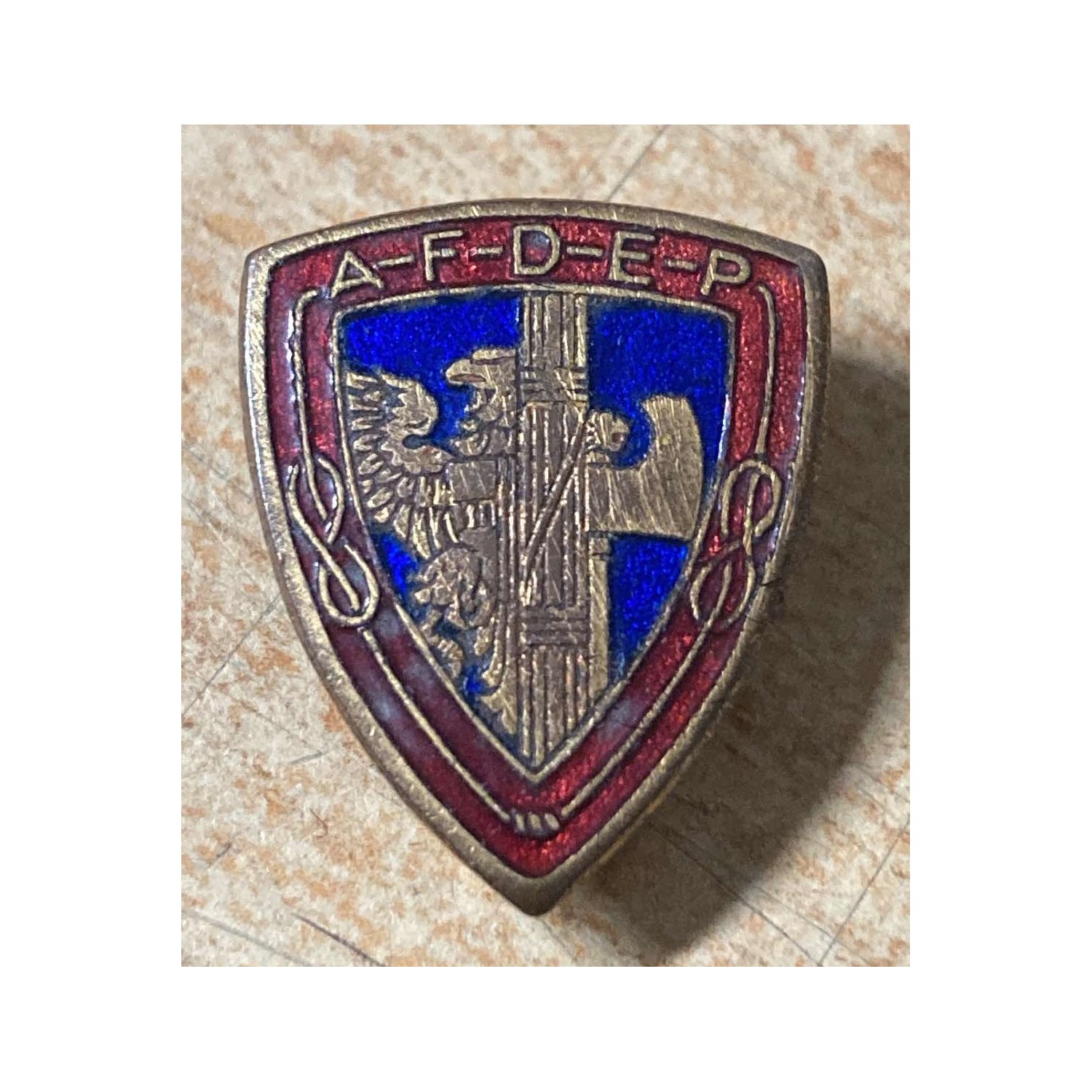 Distintivo fascista AFDEP -  Associazione Fascista Dipendenti Enti Pubblici